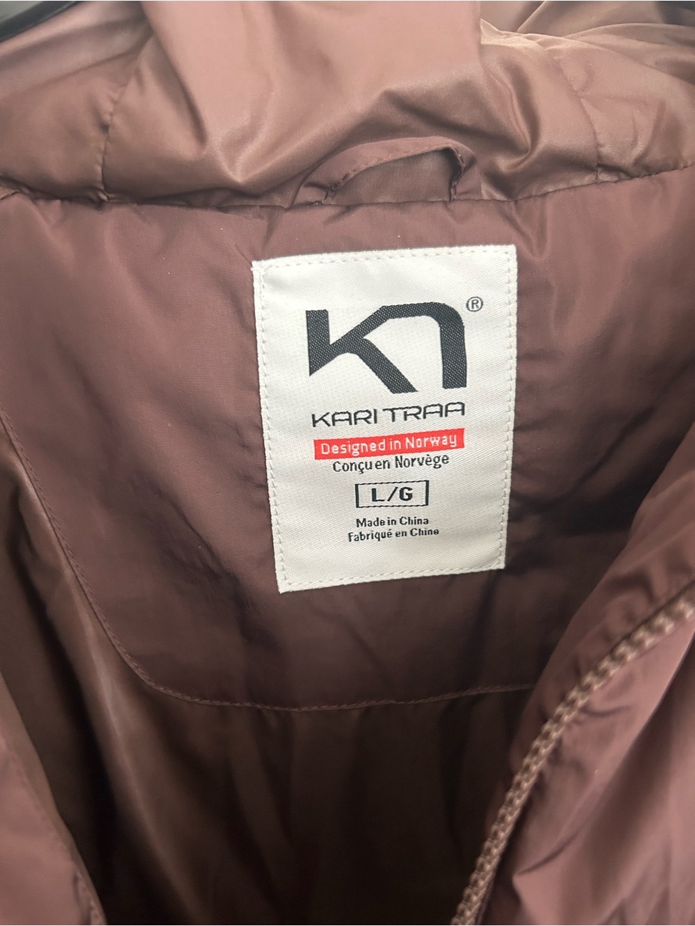 Kari Traa Skjelde Jacket Puffer Women's Large Maroon Brown Color $250 - Picture 6 of 8
